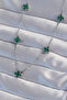 316L Steel Silver Color Minimal Green Enamel Clover Necklace