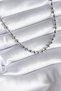 Brass Silver Color Ball Detail Women's Necklace
