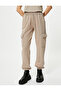 Jogger Pants with Cargo Pocket and Lace Waist - 3