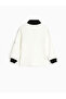 Sweatshirt High Collar Half Zipper Long Sleeve Printed Color Contrast - 4