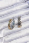 Brass Serrated Hoop Earrings (Silver and Gold Color)