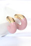 أقراط Ccb Dusty Rose Gold مزدوجة اللون
