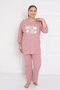 Ribbed Knit Cotton Flared New Season Plus Size Homewear - 6
