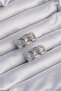 Brass Silver Color Zircon Stone Milky Way Earrings - 2