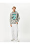 Monster Printed Hoodie Relaxed Fit Long Sleeve Ribbed - 2