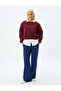 Three Thread Ribbed Crew Neck Cotton Basic Sweatshirt - 2
