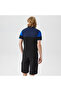 Men's Slim Fit Color Blocked Black Polo - 2