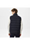 Men's Hooded Quilted Navy Blue Coat - 7