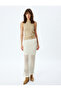 Halter Collar Ribbed Slim Fit Athlete
