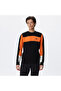 Men's Regular Fit Long Sleeve Crew Neck Color Blocked Black Knitwear