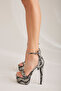 1840 Black-White Yilan 15 cm Women's Classic Platform Heeled Shoes