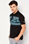 Men Sportswear Fit Brand Logo Training Polo Shirt, Black - 3