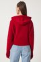 Women's Red Hooded Zippered Knitwear Cardigan Yy00203 - 6