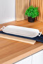 Bianco Perla Rectangular Serving Plate with Handle - 39 cm