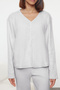 Gri Melanj Fırçalı Soft Fitilli Hırka Örme Pijama Takımı THMAW25PT00074 - 5