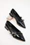 Black Patent Leather Women's Classic Heeled Shoes 19764 - 3