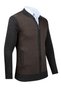 Men's Knitwear Cardigan Anthracite Zippered Pocket Detailed Patterned Steel Knit Classic Fit - 5011K - 2