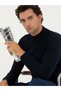 Navy Blue Quarter Fisherman Knitwear Sweater 50270172-Vr033 - 2