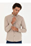 Beige Slim Fit Long Sleeve Shirt 50279988-Vr011