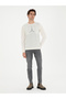White Slim Fit Wool Blend Crew Neck Knitwear Sweater 50272084-Vr013 - 4