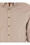 Beige Slim Fit Long Sleeve Shirt 50279988-Vr011 - 7