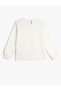 4wkg10594ak Girl Sweat Ecru - 2