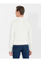 Ecru Slim Fit Quarter Turtleneck Sweater 50260300-Vr019 - 5