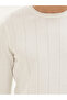 Ecru Regular Fit Crew Neck Knitwear Sweater 50279607-Vr019 - 7