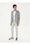 Light Gray Slim Fit Linen Blend Sports Jacket 50284659-Vr001 - 4