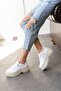 Women's Lecce Thick Sole Sneakers - White - 5