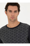 Anthracite Slim Fit 100% Cotton Crew Neck Knitwear Sweater 50234955-Vr006 - 2