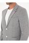 Light Gray Slim Fit Striped Wool Blended Jacket 50284497-Vr001 - 7