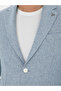 Light Blue Slim Fit Linen Blended Jacket 50284659 -Vr003 - 7