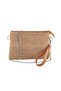 Wicker Weave Camel Portfolio Bag. Camel Clutch Bag. Evening Bag. Invitation Bag. Hand and Shoulder Bag. - 3