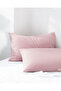 Manon 100% Cotton Ranforce Set of 2 Plain Pillowcases - Dusty Rose - 2
