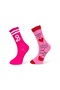 Pack of 2 Patterned Unisex Flexible Moisturizing Cotton Socks