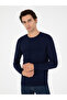 Navy Blue Slim Fit Crew Neck Knitwear Sweater 50293787-Vr033 - 3