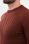 Striped Slim Fit Crew Neck Men's Knitwear Sweater Tile - 11507.24K - 2