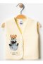 Unisex Baby Space Teddy Bear Printed Organic Cotton 3-6-9 Months 3-Piece Quilted Baby Vest Set - 4