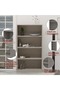Wooden Storage Display Shelves 4-Tier Freestanding, Light Concrete - 4
