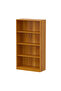 Wooden Storage Display Shelves 4-Tier Freestanding, Light Walnut