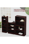 Wooden Storage Display Shelves 5-Tier Freestanding, Dark Walnut - 3