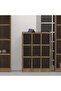 Wooden Display Shelves with 9 Storage Compartment, Freestanding, Zabrano - 5
