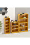 Wooden Storage Display Shelves 3-Tier Freestanding, Light Walnut - 5