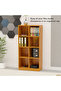 Wooden Display Shelves with 8 Storage Compartment, Freestanding Files, Light Walnut - 3