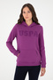 Women's Violet Basic Hooded Sweatshirt 50296931-Vr037 - 3