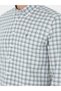 Khaki Slim Fit Cotton Checkered Shirt 50291318-Vr027 - 7