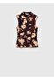 Patterned Perkins Collar Blouse - 3