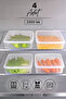 4 Pieces 2300 ml Refrigerator and Microwave Storage Container - Refrigerator Organizer Storage Box - 3