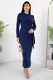 Side Tie Slit Model Dress Dks1136 - 5